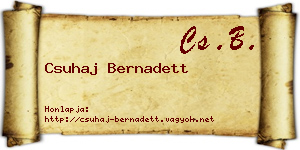 Csuhaj Bernadett névjegykártya